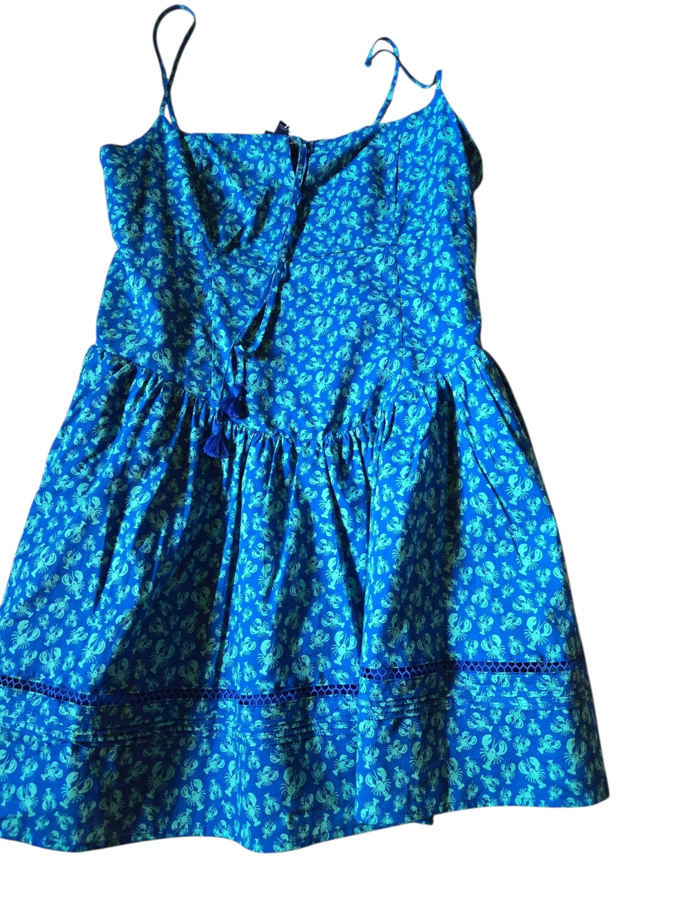 Roller Rabbit Blue and Green Lobster Print Skirt